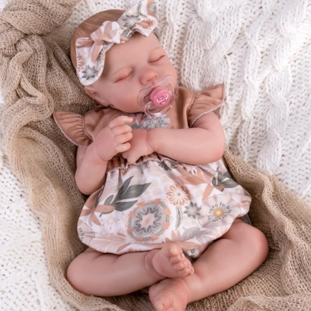NWT Lifelike Reborn Doll Realistic 20" Newborn Baby Girl Doll w/ Poseable Limbs